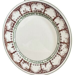 Yale University Timothy Dwight Dining Hall Syracuse Ceramic Dinner Plate.